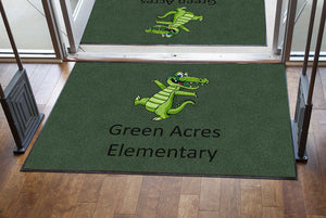 Green Acres Elementary 4 X 6 Rubber Backed Carpeted HD - The Personalized Doormats Company