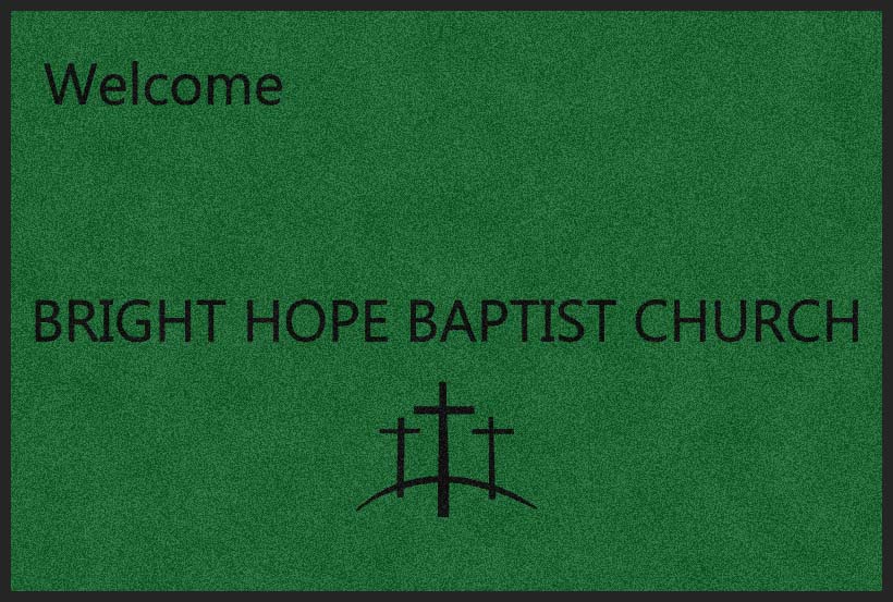 Bright Hope Baptist Church 4 X 6 Rubber Backed Carpeted HD - The Personalized Doormats Company