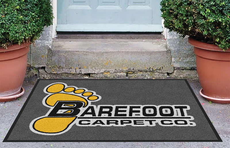 Barefoot Carpet Co. 3 X 4 Rubber Backed Carpeted - The Personalized Doormats Company