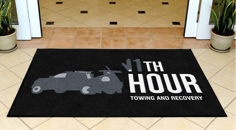 11th Hour Towing And Recovery 3 X 5 Rubber Backed Carpeted HD - The Personalized Doormats Company