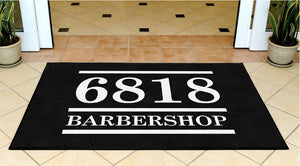 6818 Barbershop 3 X 5 Rubber Backed Carpeted HD - The Personalized Doormats Company