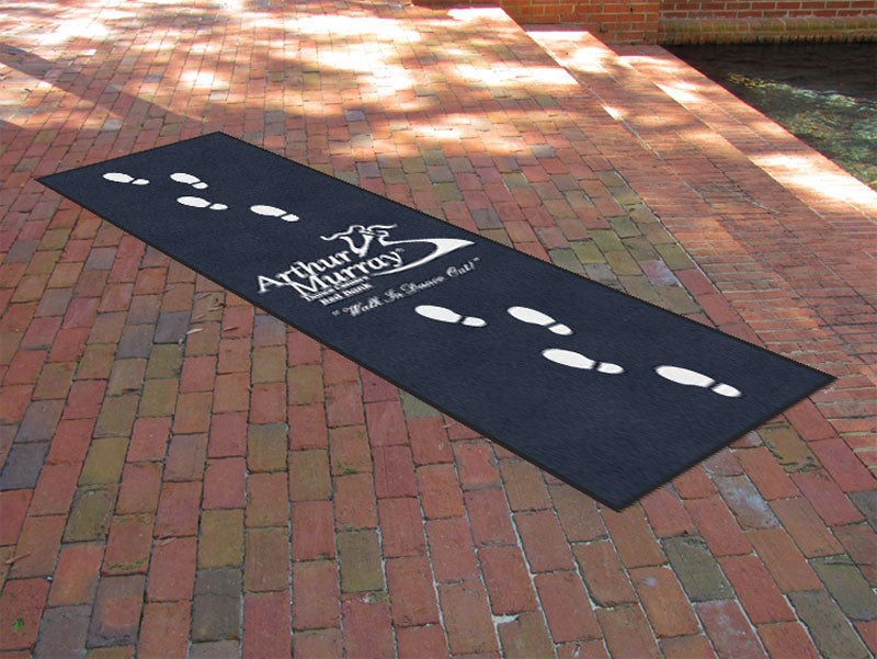 AM_RedBank-Navy-Vertical 3 X 10 Rubber Backed Carpeted HD - The Personalized Doormats Company