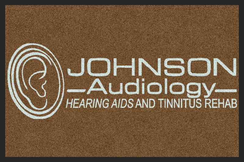 Johnson Audiology § 2 X 3 Rubber Backed Carpeted HD - The Personalized Doormats Company