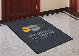 About Faces and Braces § 3 X 4 Rubber Backed Carpeted HD - The Personalized Doormats Company