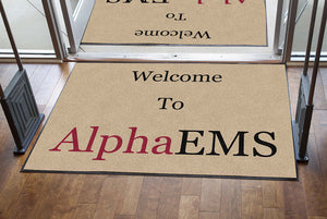 Alpha EMS 4 X 6 Rubber Backed Carpeted HD - The Personalized Doormats Company