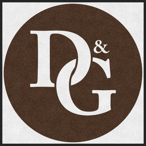 D&G Dental 2 4 X 4 Rubber Backed Carpeted HD Round - The Personalized Doormats Company