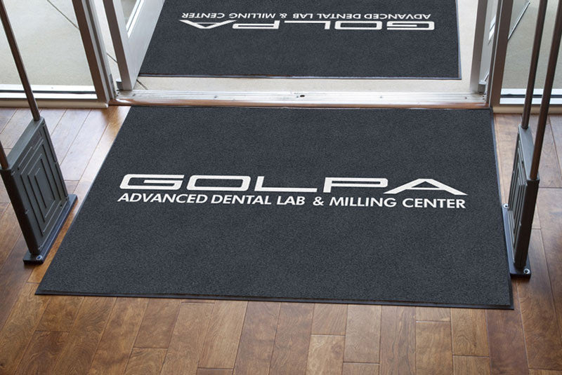 Golpa Dental Lab 4 X 6 Rubber Backed Carpeted HD - The Personalized Doormats Company