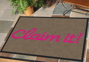 Claim it! 2 X 3 Rubber Backed Carpeted - The Personalized Doormats Company