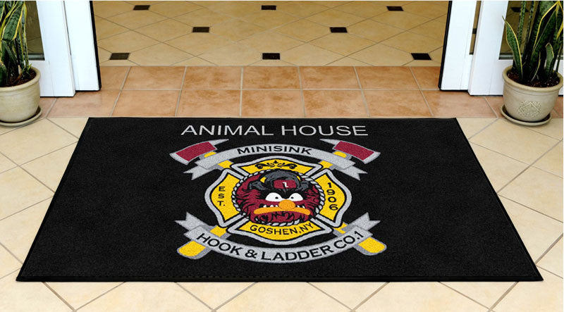 GOSHEN FIRE DEPARTMENT 3 X 5 Rubber Backed Carpeted HD - The Personalized Doormats Company