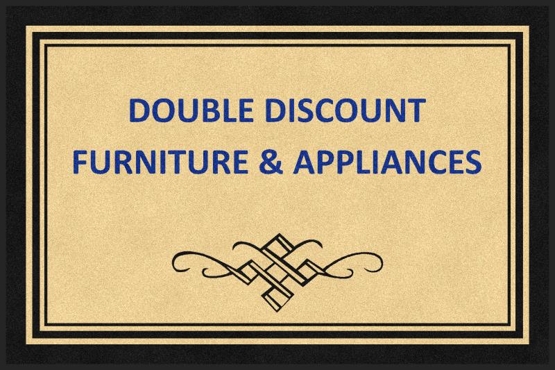 Double Discount Furniture 4 X 6 Rubber Backed Carpeted HD - The Personalized Doormats Company