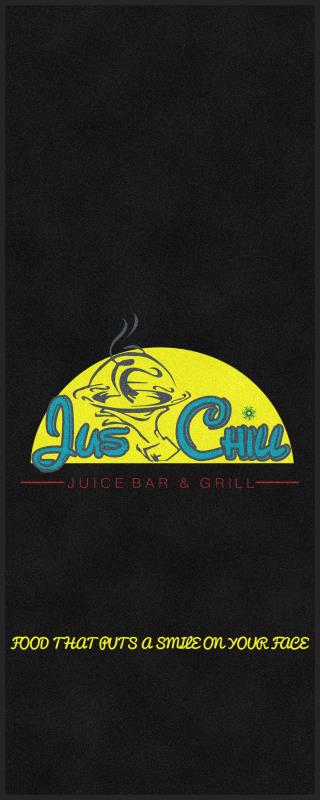 Jus chill § 4 X 10 Rubber Backed Carpeted HD - The Personalized Doormats Company
