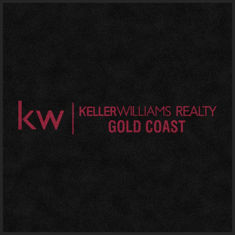 Keller Williams Realty Gold Coast 4.5 X 4.5 Rubber Backed Carpeted HD - The Personalized Doormats Company