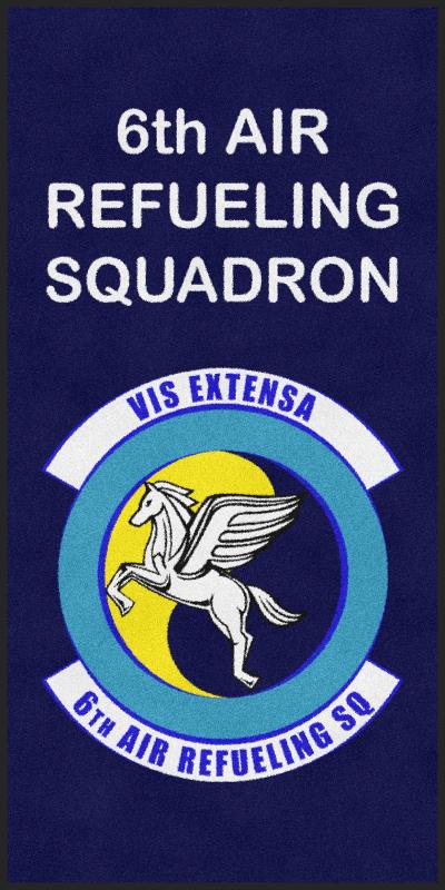 6th Air Refueling Squadron 4 X 8 Rubber Backed Carpeted - The Personalized Doormats Company