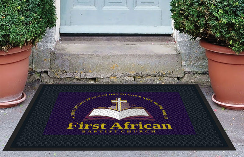 First African Missionary Baptist Church 3 X 4 Rubber Scraper - The Personalized Doormats Company