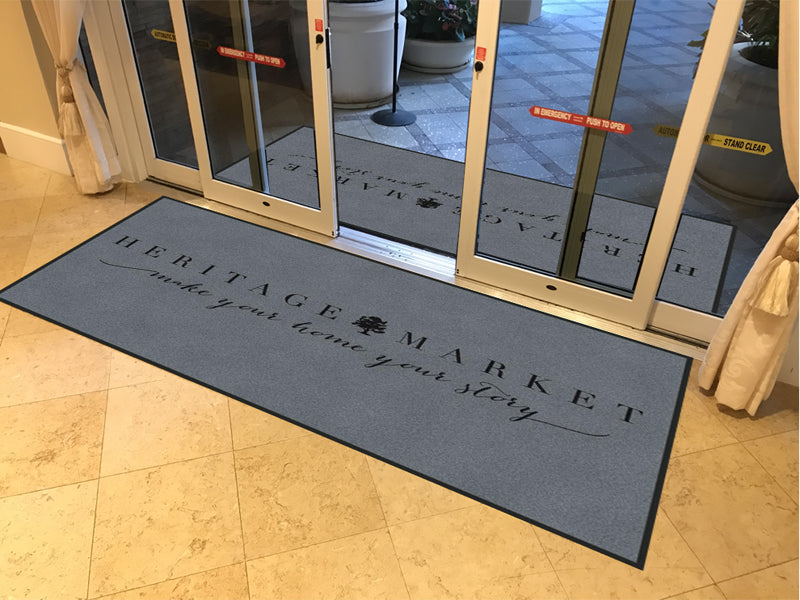 Heritage Market 4 X 8 Rubber Backed Carpeted HD - The Personalized Doormats Company