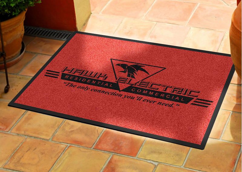 Hawk Electric 2 X 3 Rubber Backed Carpeted HD - The Personalized Doormats Company