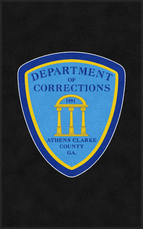 Athens-Clarke County Corrections 5 X 8 Rubber Backed Carpeted HD - The Personalized Doormats Company