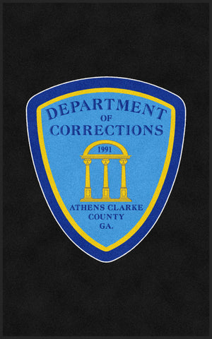 Athens-Clarke County Corrections 5 X 8 Rubber Backed Carpeted HD - The Personalized Doormats Company