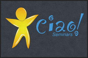 CIAO Seminars 4 X 6 Rubber Backed Carpeted HD - The Personalized Doormats Company