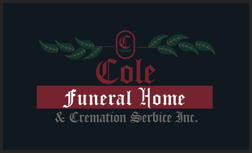 Cole Funeral Home 3 x 5 Rubber Scraper - The Personalized Doormats Company