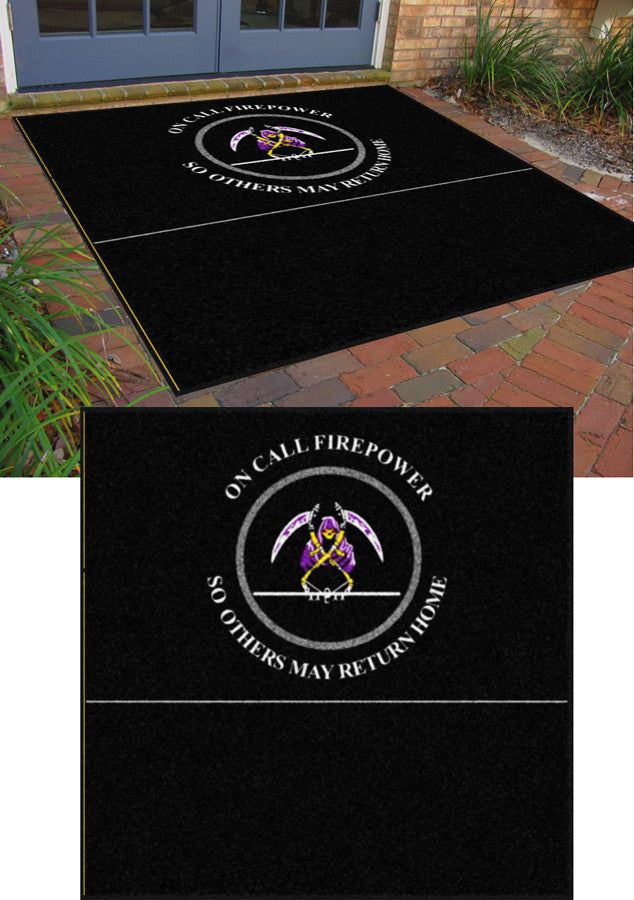 FIREPOWER 10 X 10 Rubber Backed Carpeted (XL 65mil) - The Personalized Doormats Company