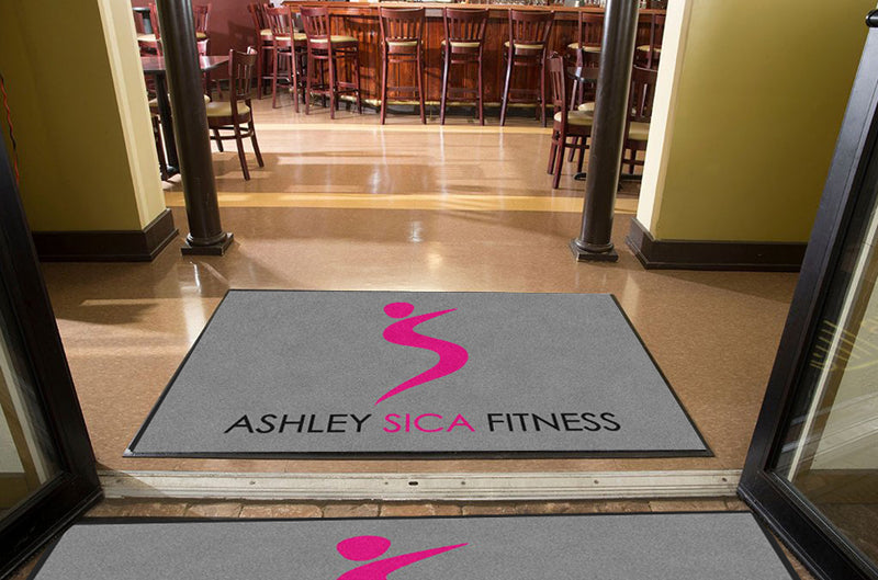 Ashley Sica Fitness 4 x 6 Rubber Backed Carpeted - The Personalized Doormats Company