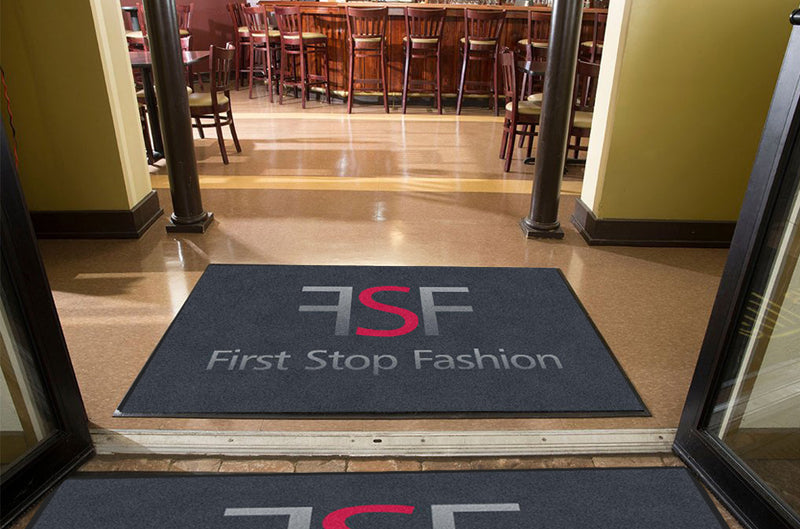 FIRST STOP FASHION 4 X 6 Rubber Backed Carpeted HD - The Personalized Doormats Company