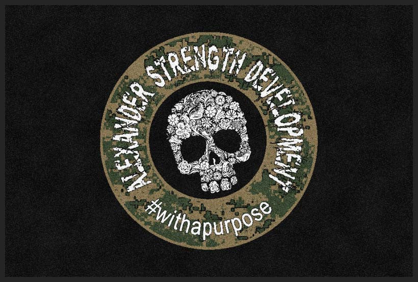 Alexander Strength Development LLC 2 X 3 Rubber Backed Carpeted HD - The Personalized Doormats Company