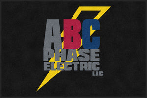 ABC Phase Electric LLC 4 X 6 Rubber Backed Carpeted HD - The Personalized Doormats Company