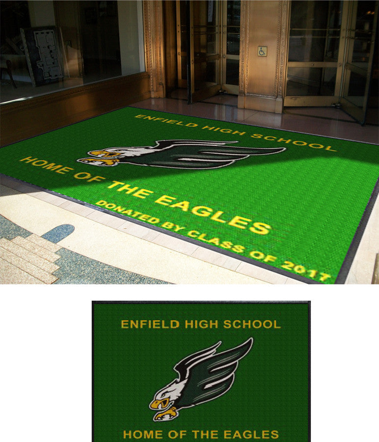 Enfield HS Main Entrance 10 X 12 Luxury Berber Inlay - The Personalized Doormats Company
