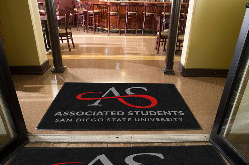 AS SDSU 4 x 6 Rubber Backed Carpeted - The Personalized Doormats Company