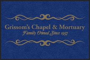 GRISSOMS CHAPEL AND MORTUARY 4 X 6 Rubber Backed Carpeted HD - The Personalized Doormats Company