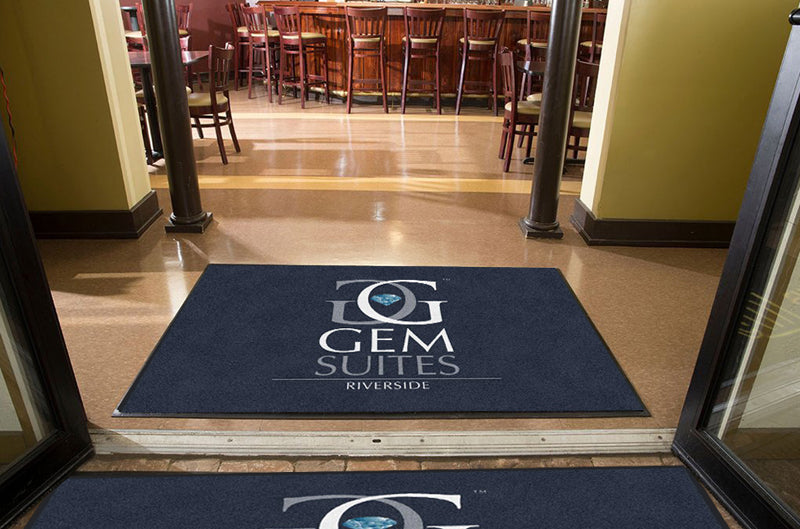 GemSuites Riverside 7 4 x 6 Rubber Backed Carpeted HD - The Personalized Doormats Company