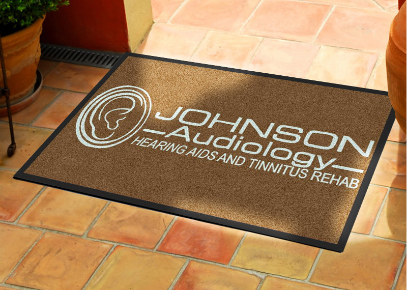 Johnson Audiology § 2 X 3 Rubber Backed Carpeted HD - The Personalized Doormats Company