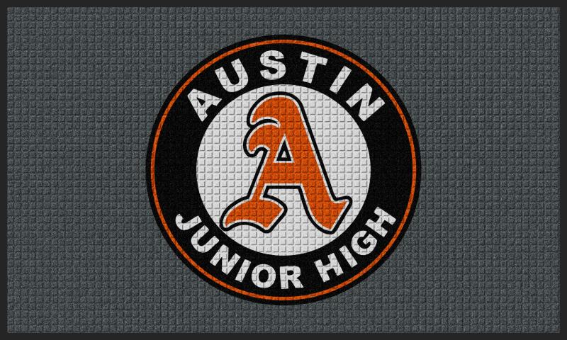 Austin Junior High School 3 x 5 Waterhog Impressions - The Personalized Doormats Company