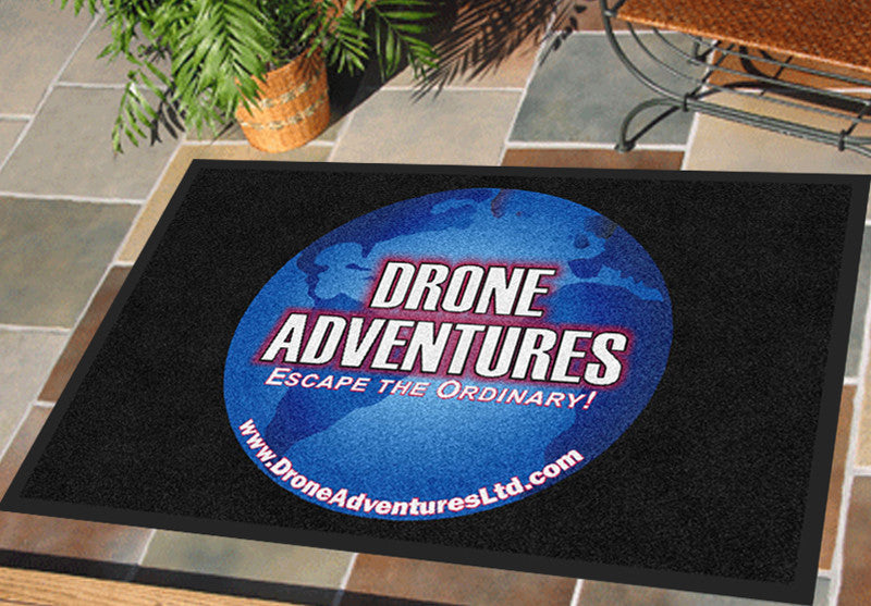 Drone Adventures Doormat 2 x 3' Rubber Backed Carpeted HD - The Personalized Doormats Company