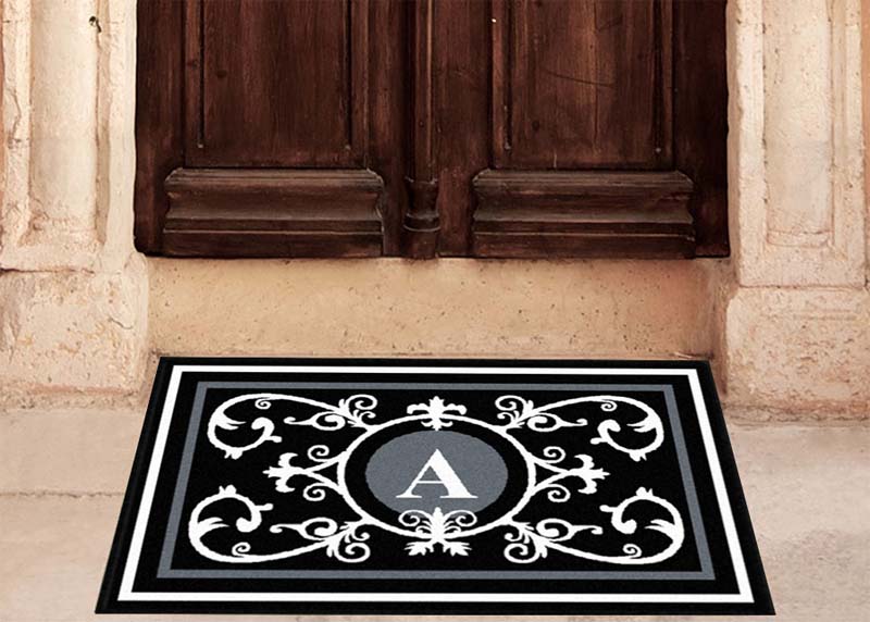 Estate Monogrammed Half-Round Door Mat