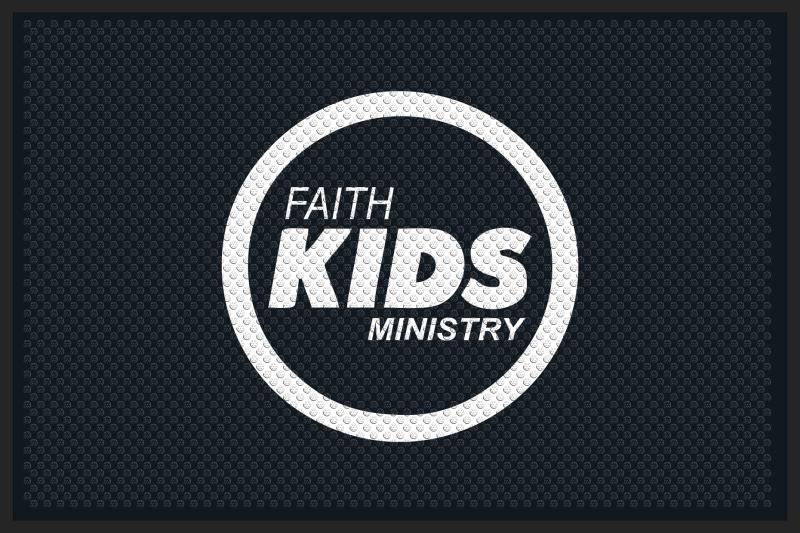 Faith Kids 4 X 6 Rubber Scraper - The Personalized Doormats Company