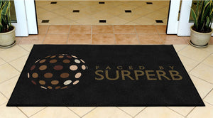 Faced By Superb! 3 X 5 Rubber Backed Carpeted HD - The Personalized Doormats Company