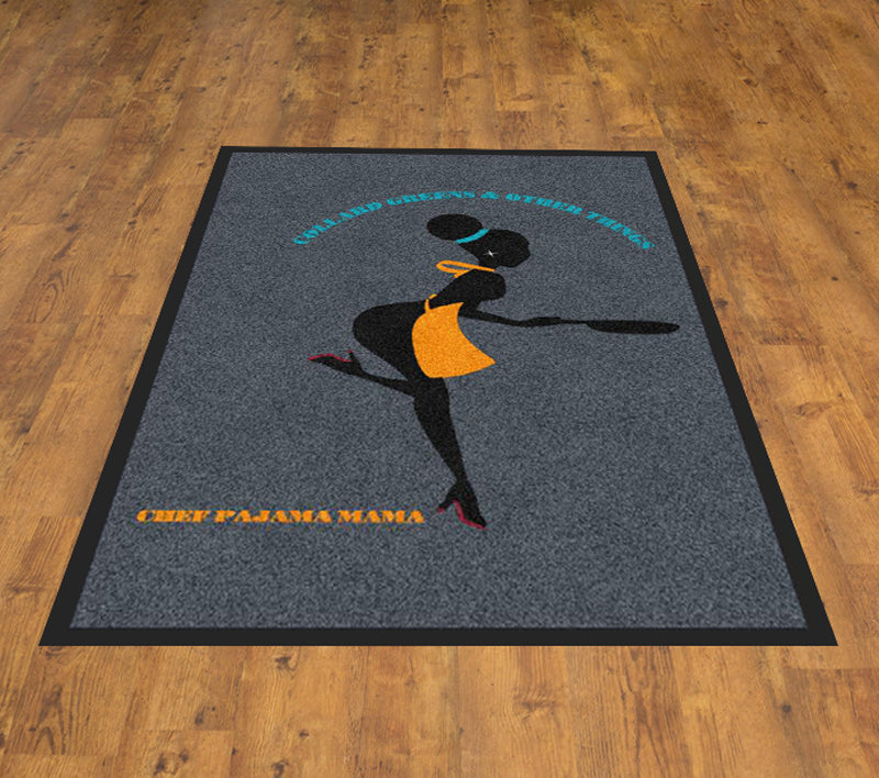 Collard Greens and Other Things 2 x 3 Rubber Backed Carpeted HD - The Personalized Doormats Company