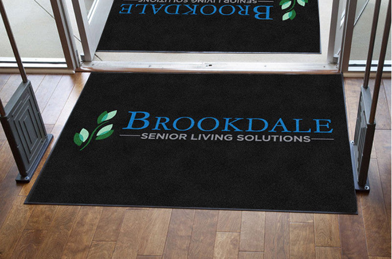 Brookdale Senior Living Solutions 3.5 X 5.17 Rubber Backed Carpeted HD - The Personalized Doormats Company