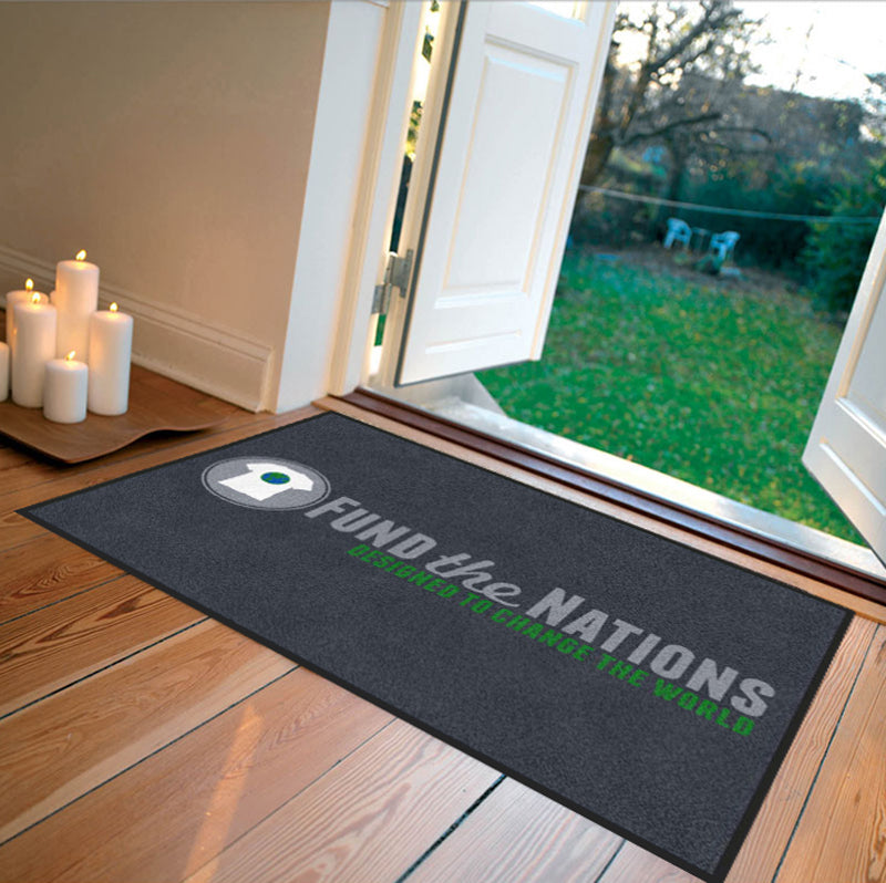 Fund the Nations 2 X 3 Rubber Backed Carpeted HD - The Personalized Doormats Company