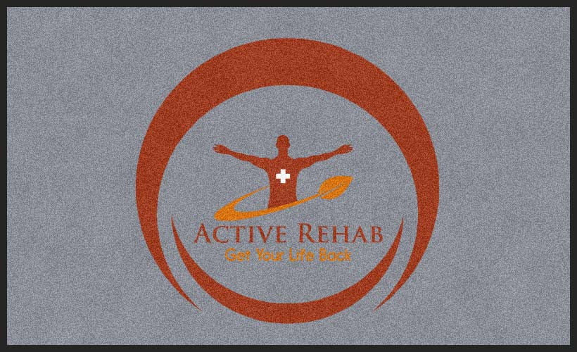 Active Rehab 3 X 5 Rubber Backed Carpeted HD - The Personalized Doormats Company