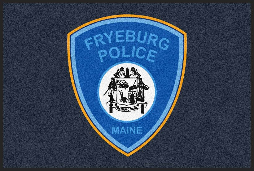 Fryeburg Police Department Rear 4 X 6 Rubber Backed Carpeted HD - The Personalized Doormats Company