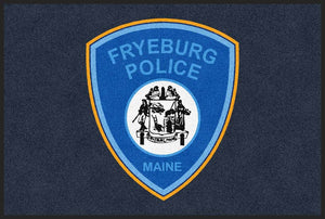 Fryeburg Police Department Rear 4 X 6 Rubber Backed Carpeted HD - The Personalized Doormats Company