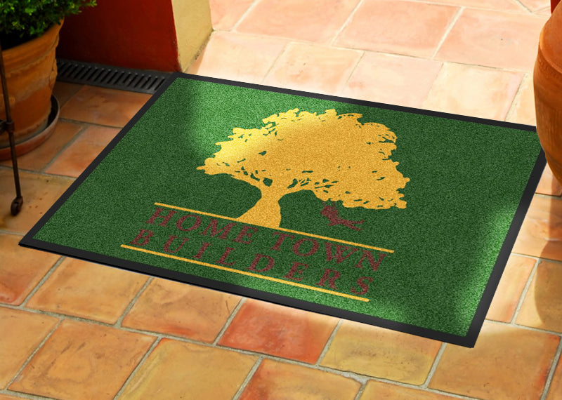 HTB Logo Mat 2 x 3 Rubber Backed Carpeted HD - The Personalized Doormats Company