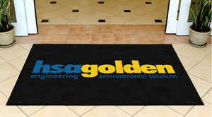 HSA Golden 3 X 5 Rubber Backed Carpeted HD - The Personalized Doormats Company
