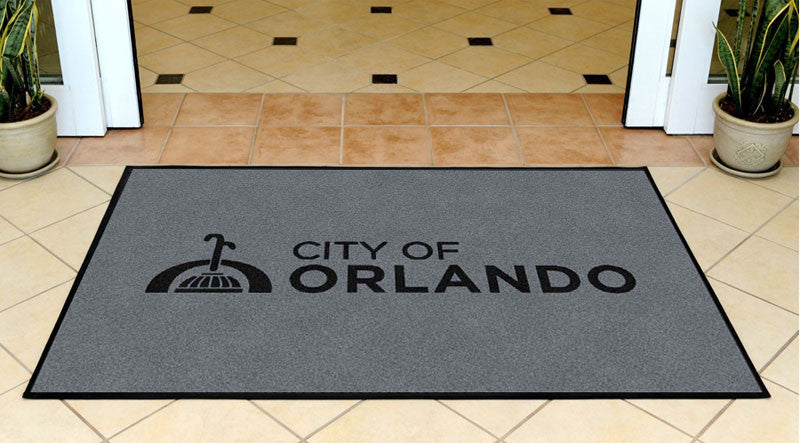 City of Orlando 3 X 5 Rubber Backed Carpeted HD - The Personalized Doormats Company