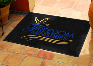Freedom Ministries 2 X 3 Rubber Backed Carpeted HD - The Personalized Doormats Company