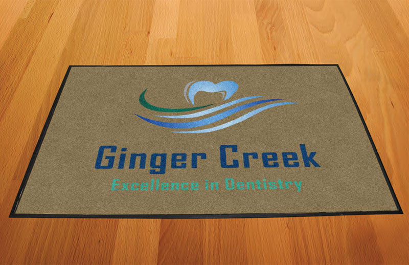 Ginger Creek indoor 2 X 3 Rubber Backed Carpeted HD - The Personalized Doormats Company